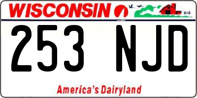 WI license plate 253NJD