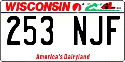 WI license plate 253NJF