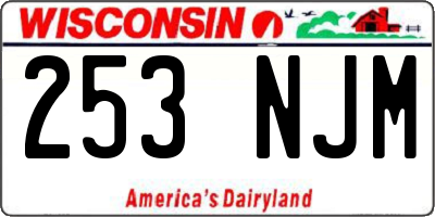 WI license plate 253NJM