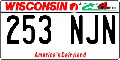 WI license plate 253NJN