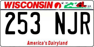 WI license plate 253NJR