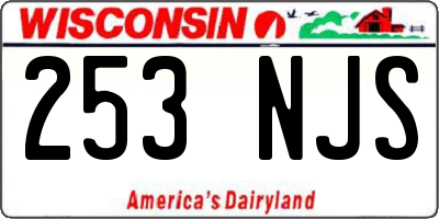 WI license plate 253NJS