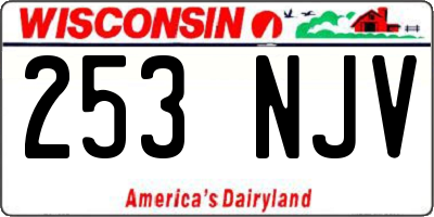 WI license plate 253NJV