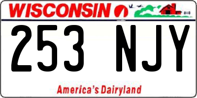 WI license plate 253NJY
