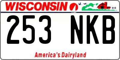 WI license plate 253NKB