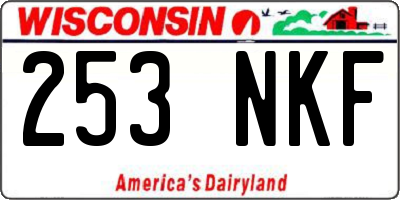 WI license plate 253NKF