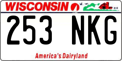 WI license plate 253NKG