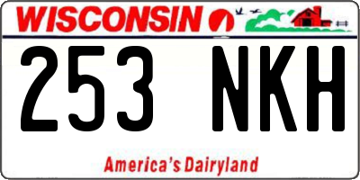 WI license plate 253NKH