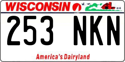WI license plate 253NKN