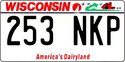 WI license plate 253NKP