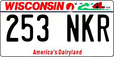 WI license plate 253NKR