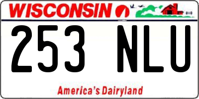 WI license plate 253NLU