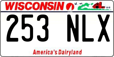 WI license plate 253NLX