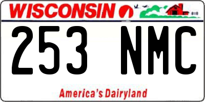 WI license plate 253NMC