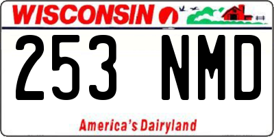 WI license plate 253NMD