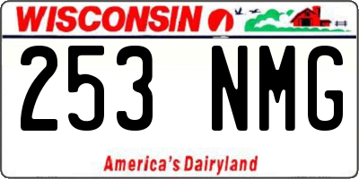 WI license plate 253NMG