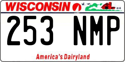 WI license plate 253NMP