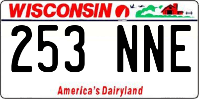WI license plate 253NNE
