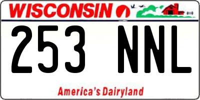 WI license plate 253NNL