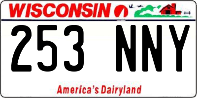 WI license plate 253NNY