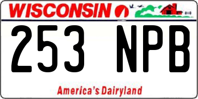 WI license plate 253NPB