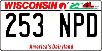 WI license plate 253NPD