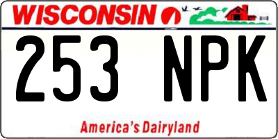 WI license plate 253NPK