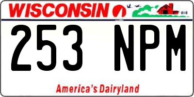 WI license plate 253NPM