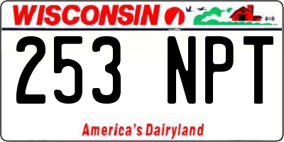 WI license plate 253NPT