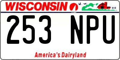 WI license plate 253NPU