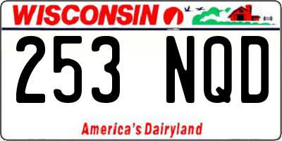 WI license plate 253NQD