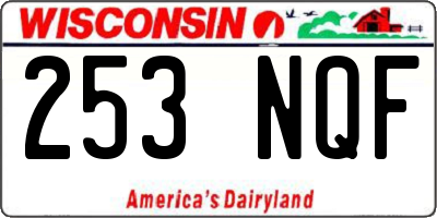 WI license plate 253NQF