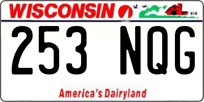 WI license plate 253NQG