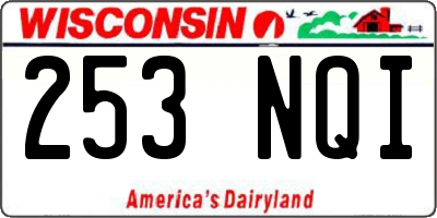 WI license plate 253NQI
