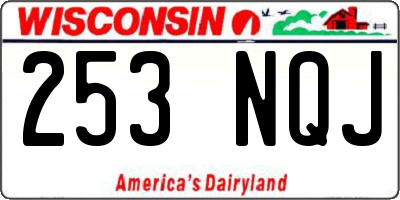 WI license plate 253NQJ