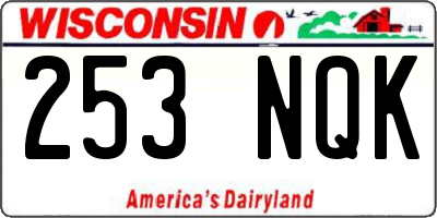 WI license plate 253NQK