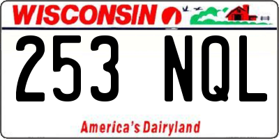 WI license plate 253NQL