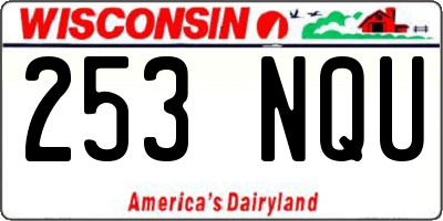 WI license plate 253NQU