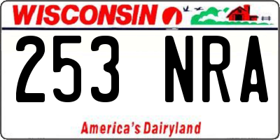 WI license plate 253NRA