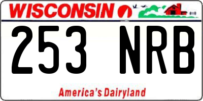 WI license plate 253NRB