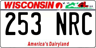 WI license plate 253NRC