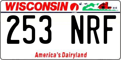 WI license plate 253NRF