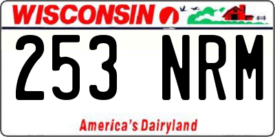 WI license plate 253NRM