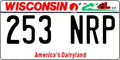 WI license plate 253NRP