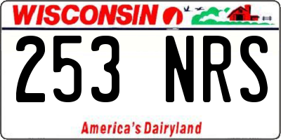 WI license plate 253NRS