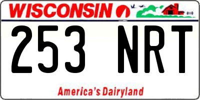 WI license plate 253NRT