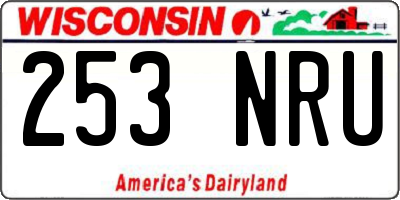 WI license plate 253NRU