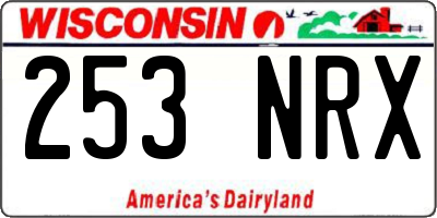 WI license plate 253NRX