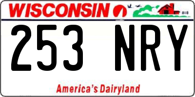 WI license plate 253NRY