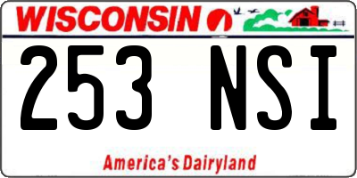 WI license plate 253NSI